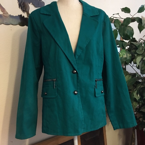 Linea by Louis Del’ Olio turquoise jacket NWOT XL - Picture 1 of 8